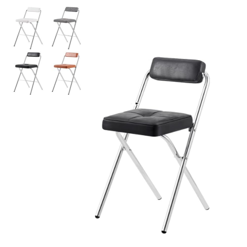 Black Folding Bar Stool with Backrest C812
