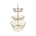 3 Tier Metal Wire Fruit Basket Stand Q77409