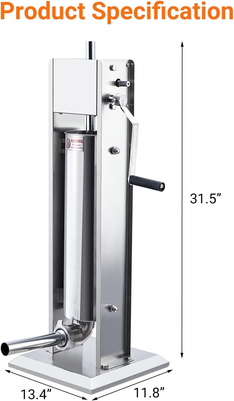 15L Sausage Stuffer with 5 Stainless Steel Tubes J247148