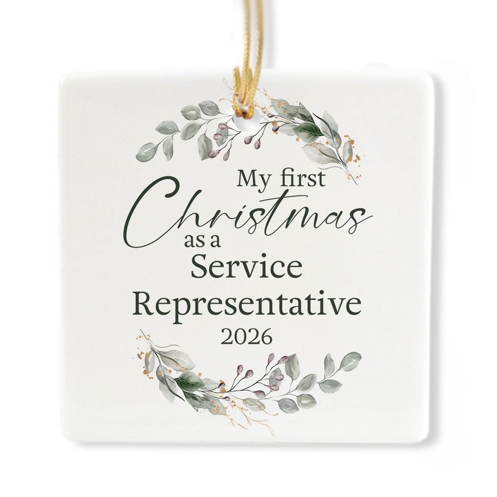 Ceramic 3-inch Square Ornament S93721