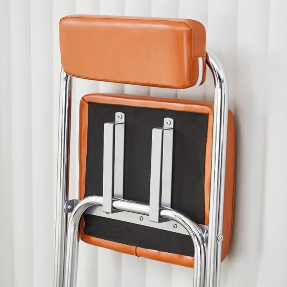 Black Folding Bar Stool with Backrest C812