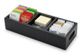 Matte Black Wood 3 Compartment Organizer Tray Z193644