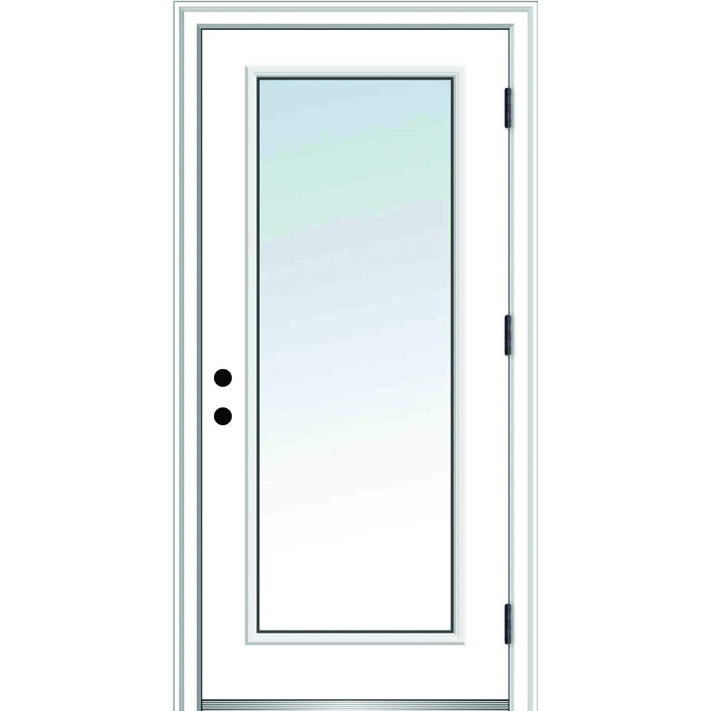 Steel Prehung Door Full Lite Clear Low-E Glass 32"x80" V482