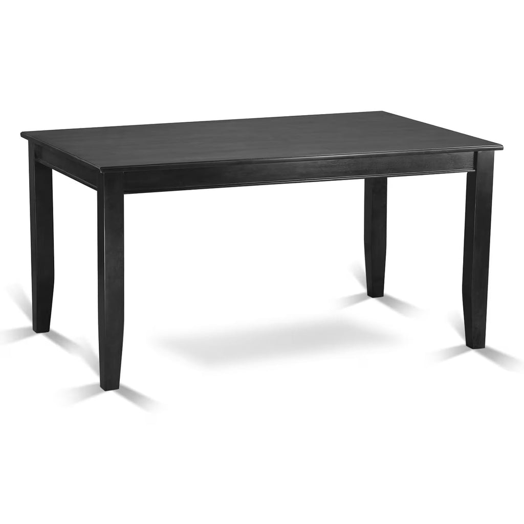 5 Piece Black Dining Table Set with 4 Faux Leather Chairs G350