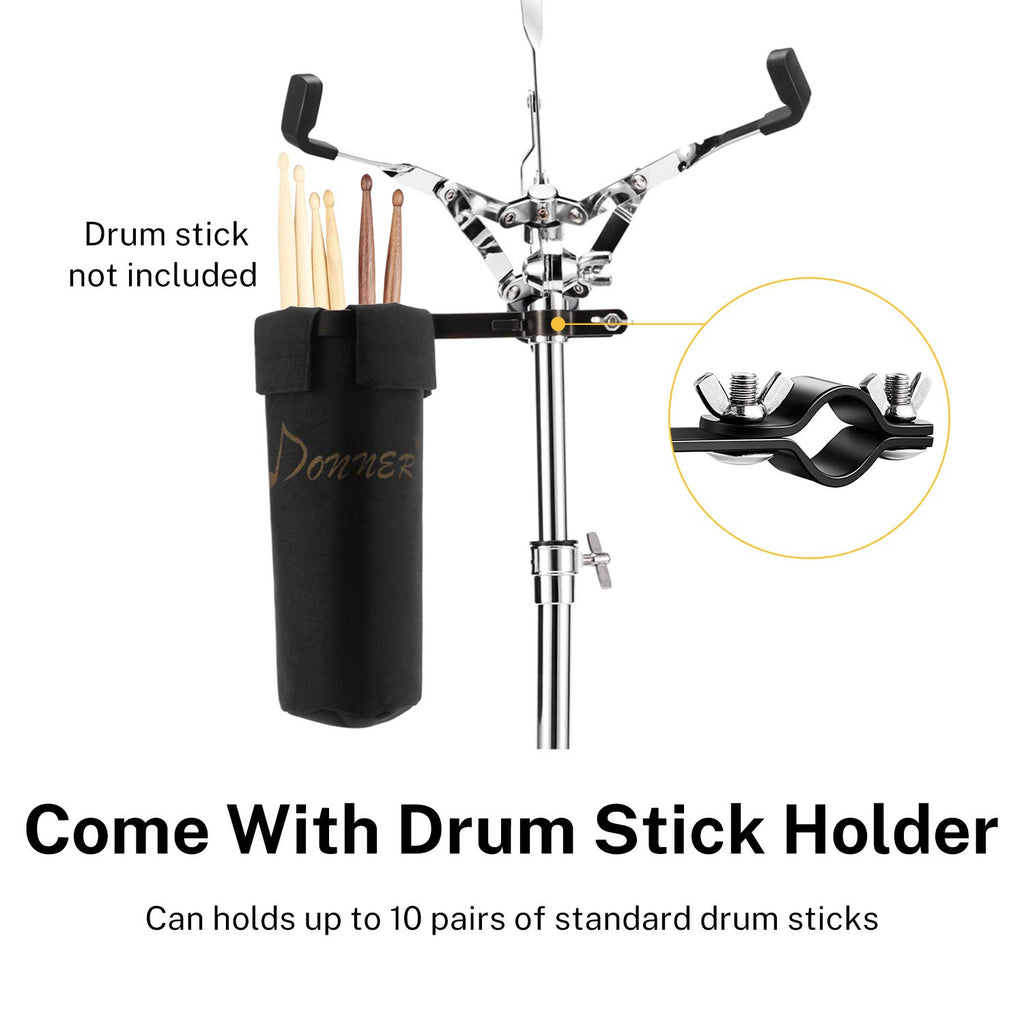Adjustable Double Braced Snare Drum Stand with Drumstick Holder Q4571