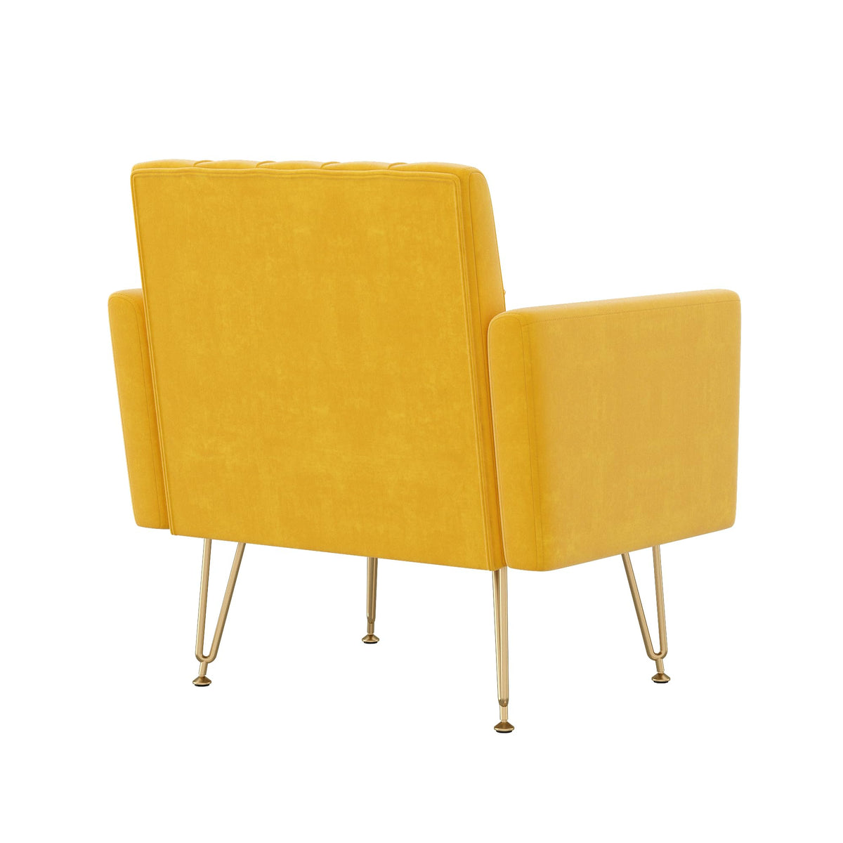 Velvet Tufted Accent Chair with Metal Legs P226541