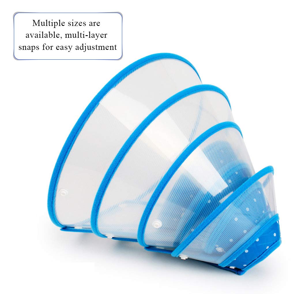 Adjustable Clear Padded Dog Cone X7619
