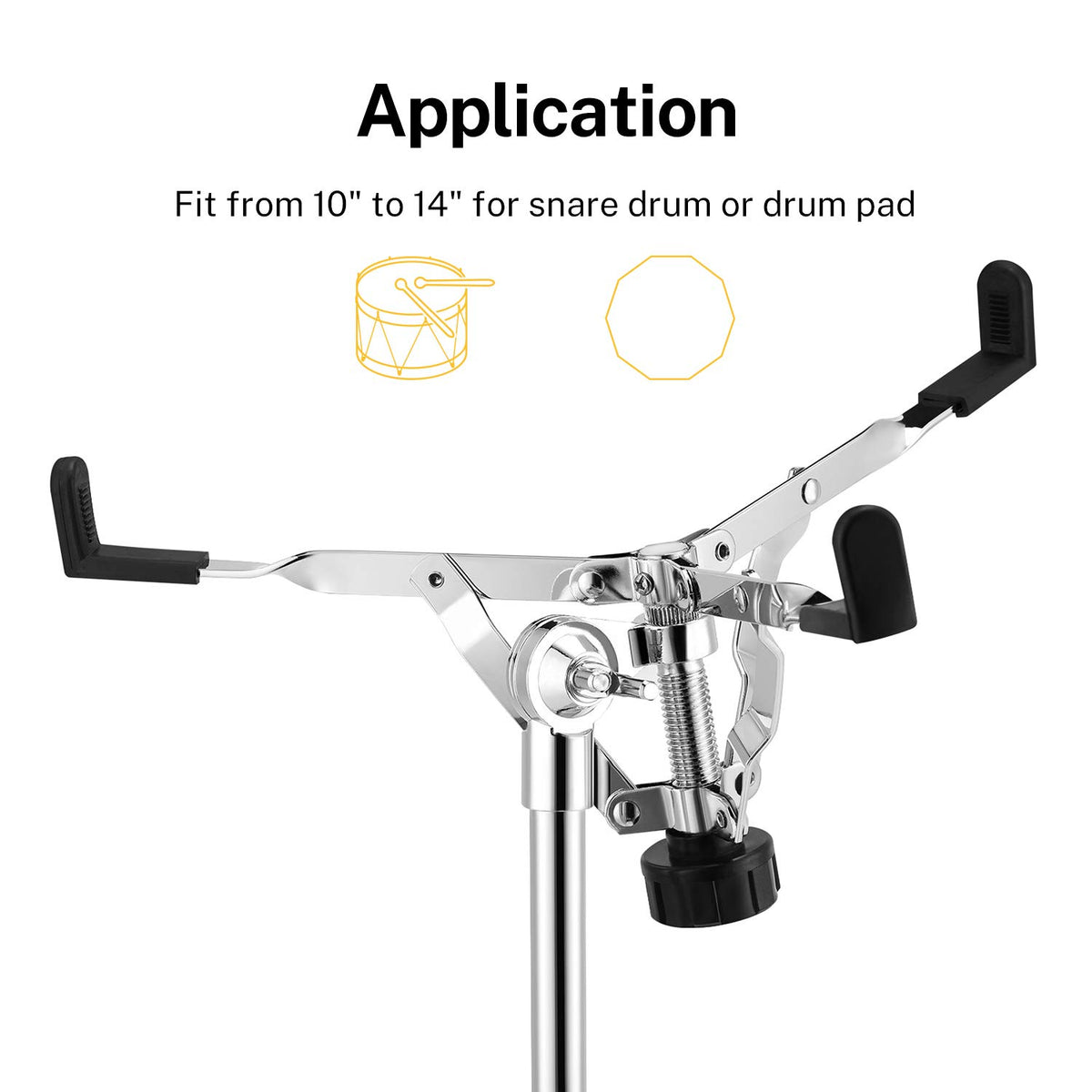 Adjustable Double Braced Snare Drum Stand with Drumstick Holder Q4571