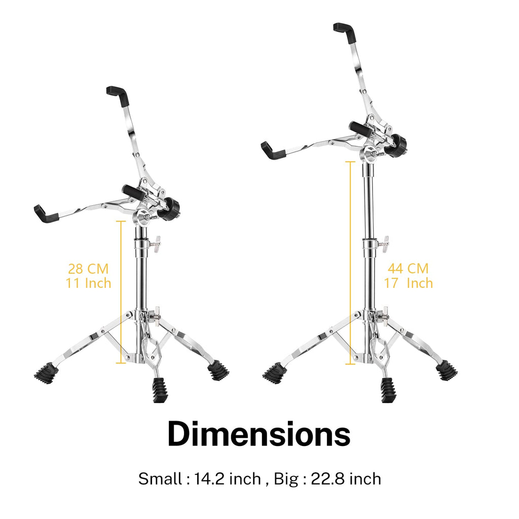 Adjustable Double Braced Snare Drum Stand with Drumstick Holder Q4571