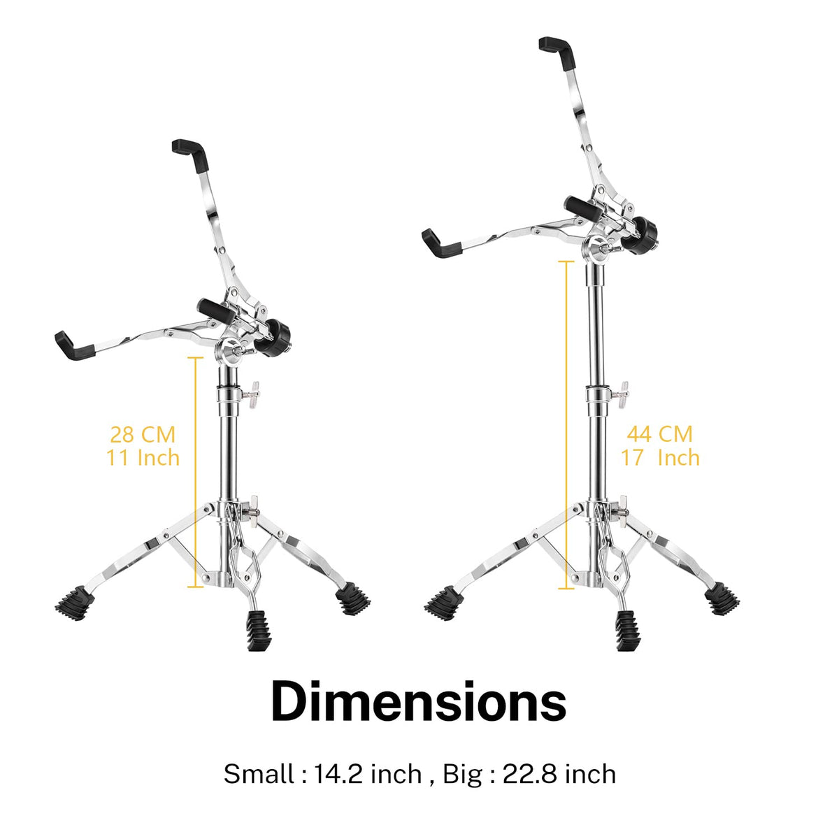 Adjustable Double Braced Snare Drum Stand with Drumstick Holder Q4571