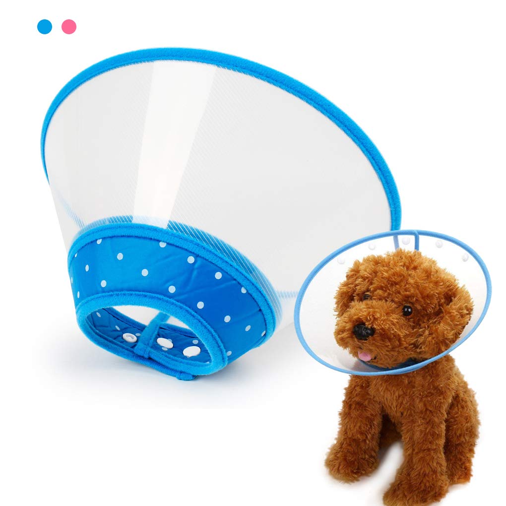 Adjustable Clear Padded Dog Cone X7619
