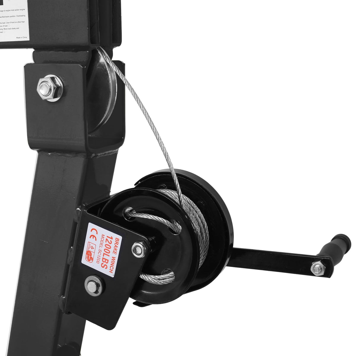 2000 lb Pickup Truck Davit Crane with Hand Winch A887790