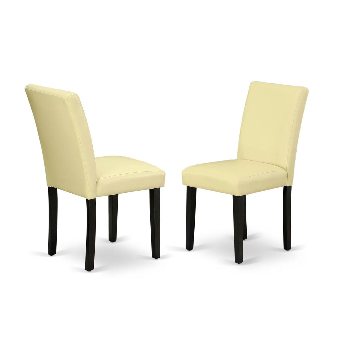 5 Piece Black Dining Table Set with 4 Faux Leather Chairs G350