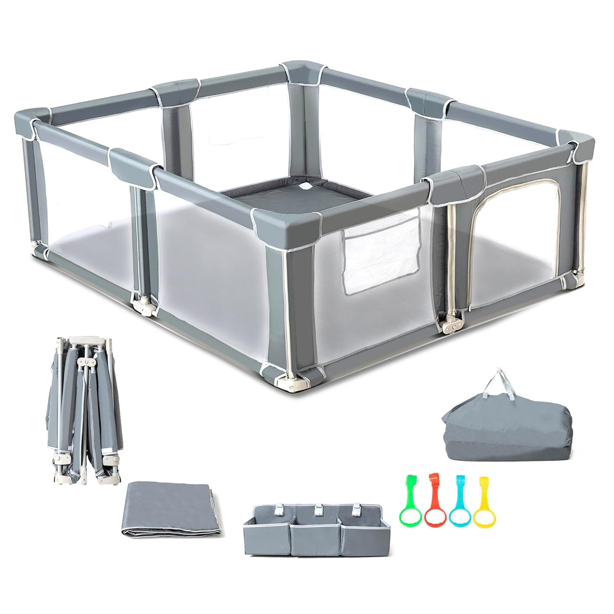 Foldable Baby Playpen with Mat T7089