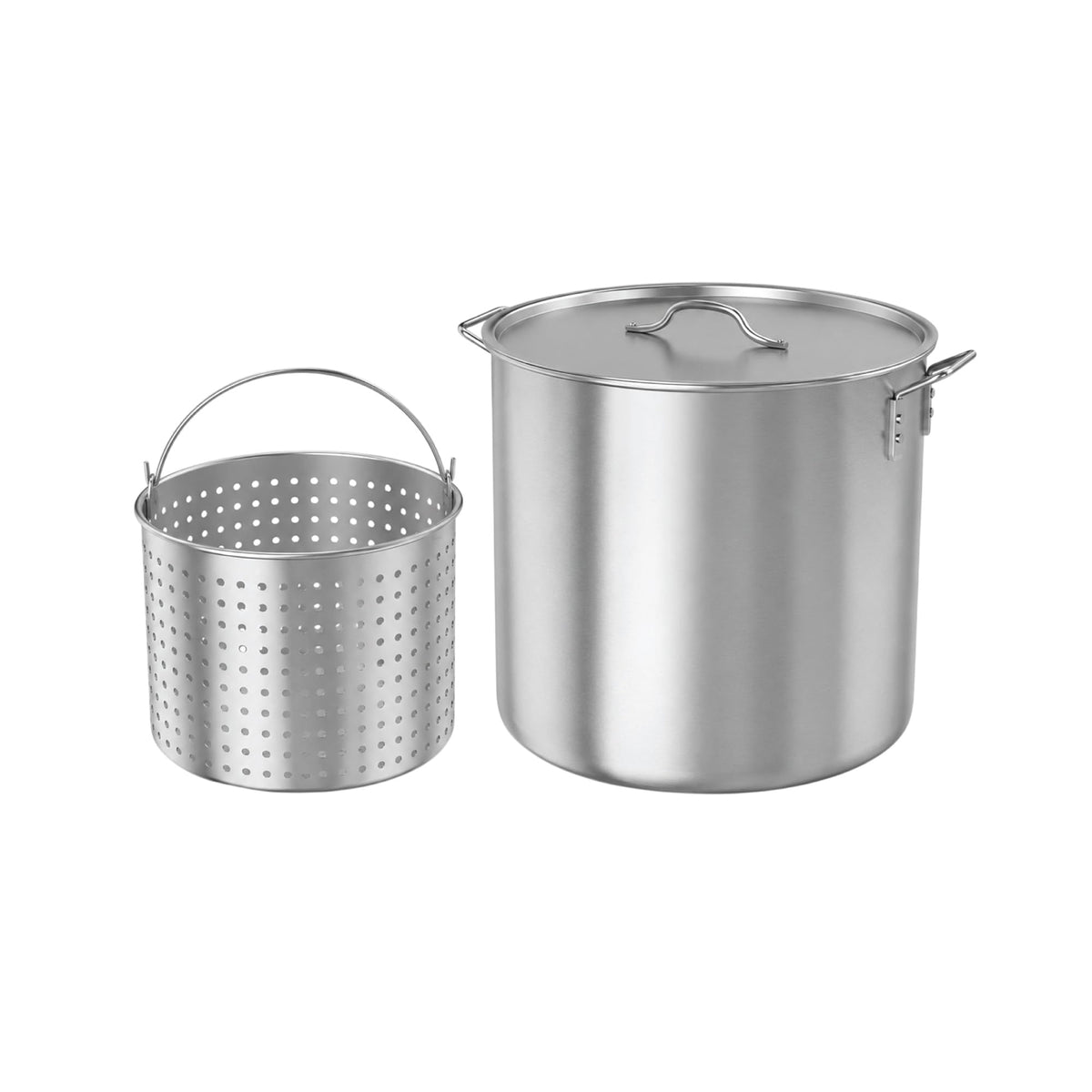 60Qt Aluminum Stock Pot with Strainer and Lid R481940
