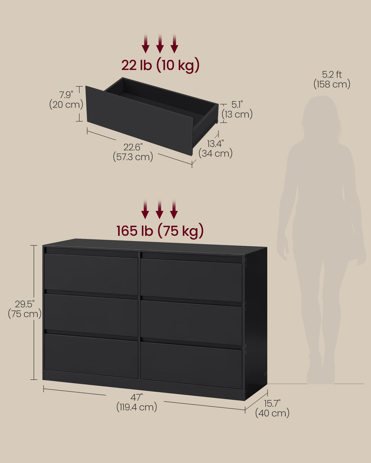 6 Drawer Dresser K6635