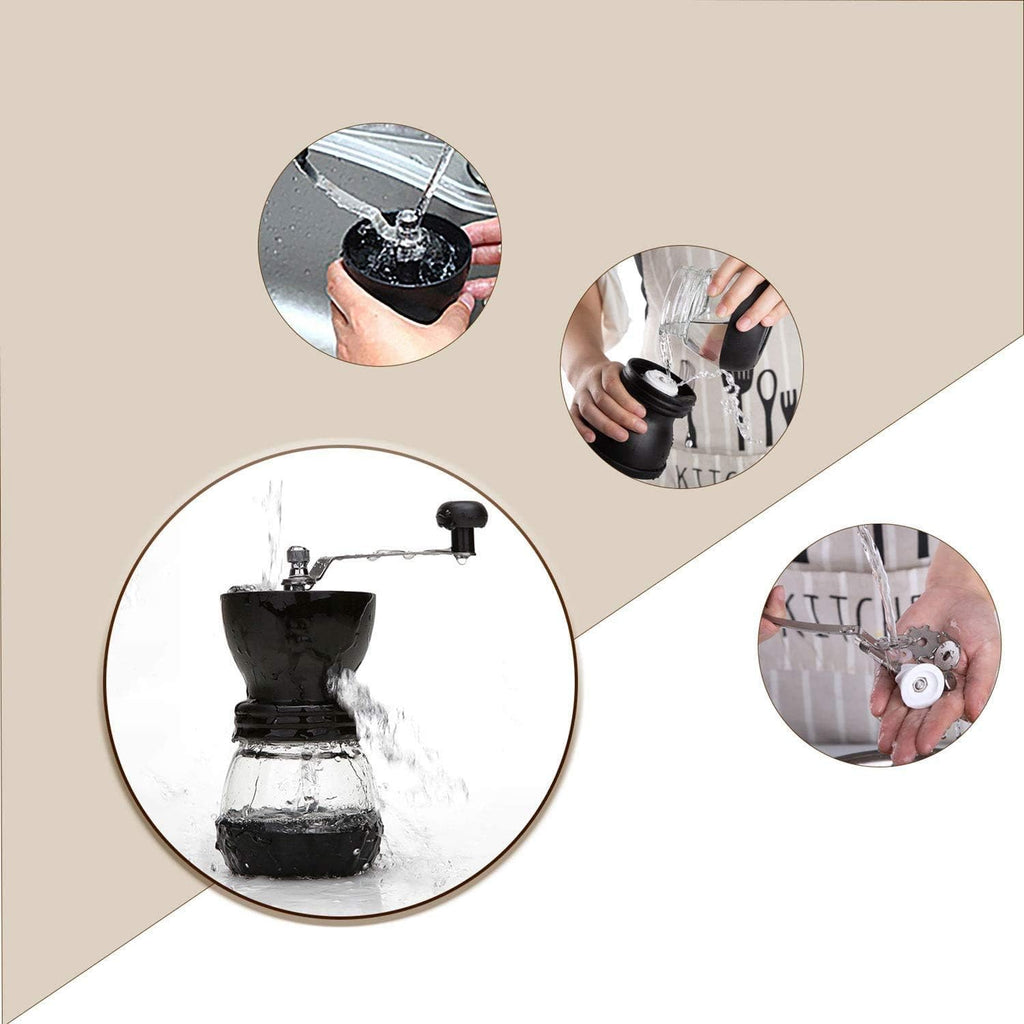 Manual Coffee Grinder with Ceramic Burr and 2 Glass Jars C714118