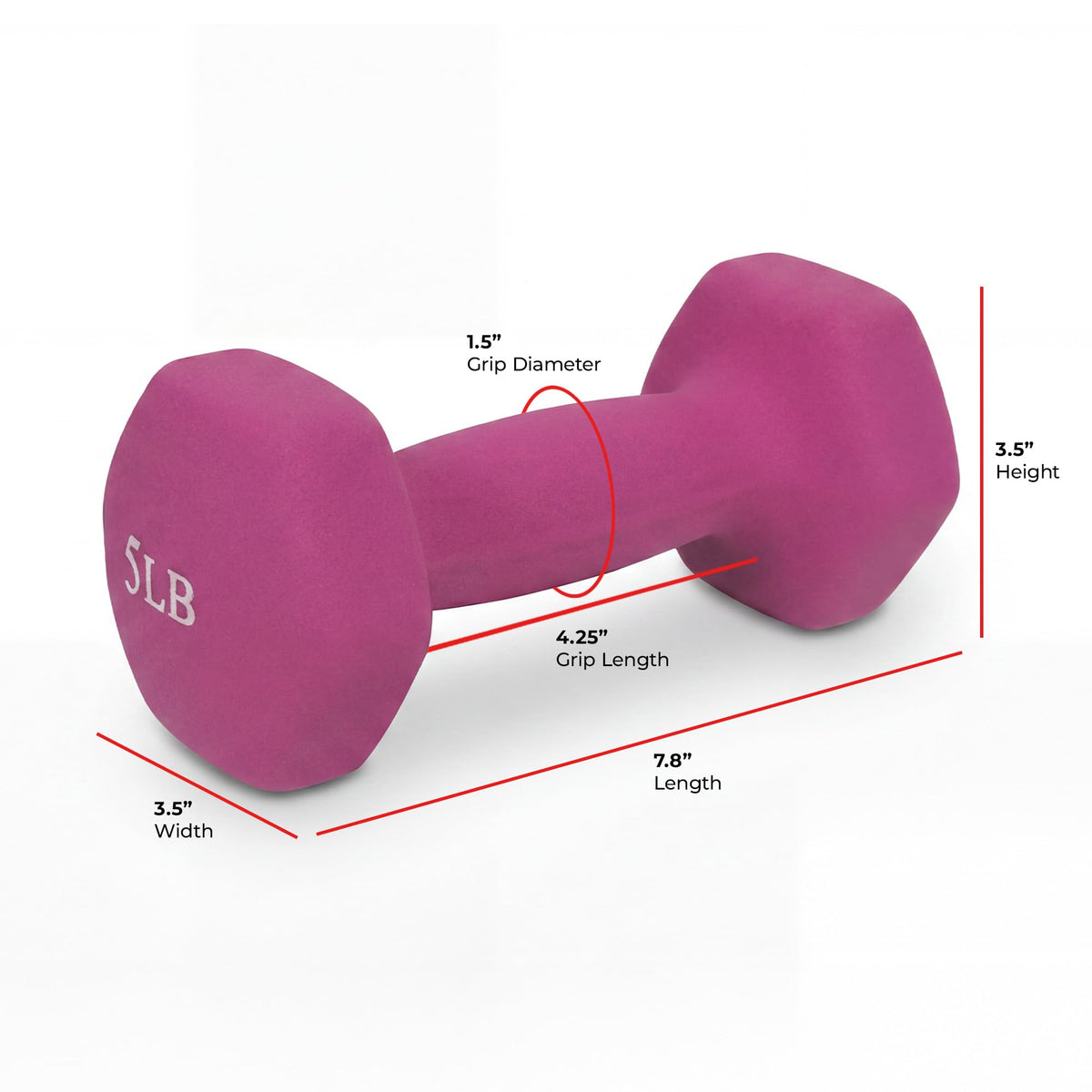 Neoprene Hex Dumbbell 2-10 lb Pair A259