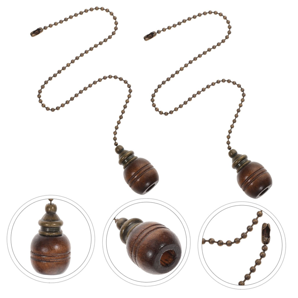 Wooden Ceiling Fan Pull Chain Set of 2 Z8291