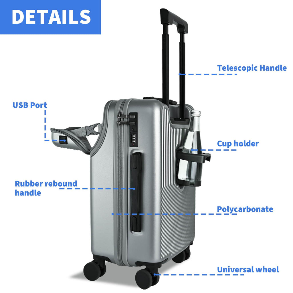 20 inch Hardshell PC Carry on Luggage with Wheels A47955