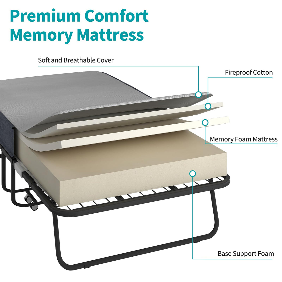 Rollaway Bed with Mattress G485