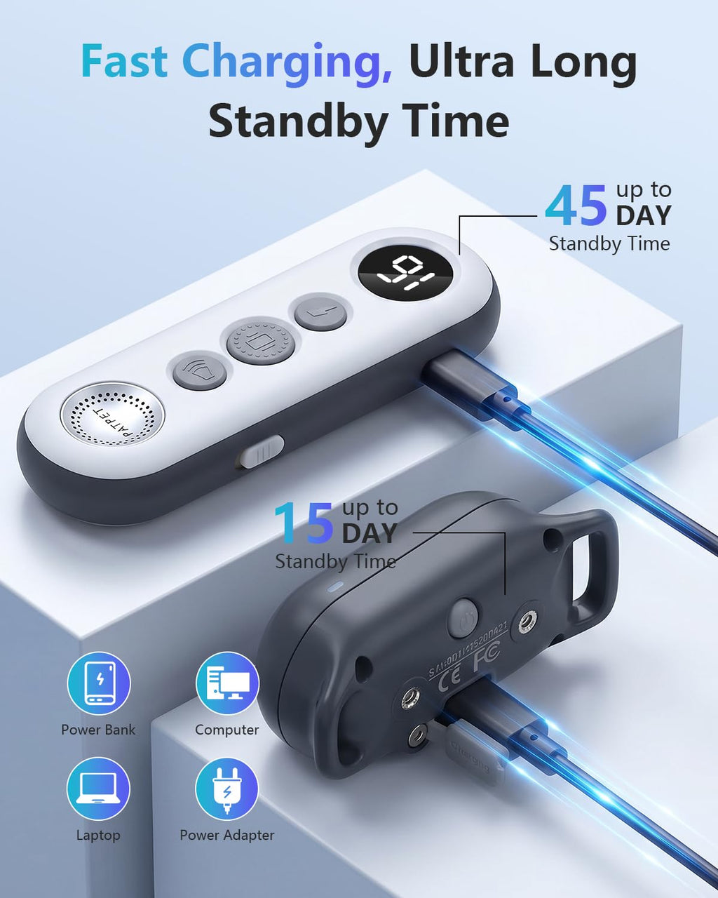 Rechargeable IPX7 Waterproof Dog Training Collar with Remote for 2 Dogs V1550