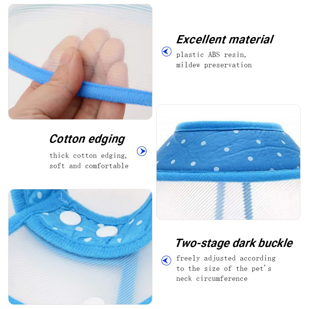 Adjustable Clear Padded Dog Cone X7619
