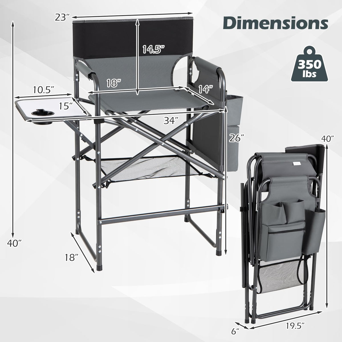 Folding Tall Director Chair S42419