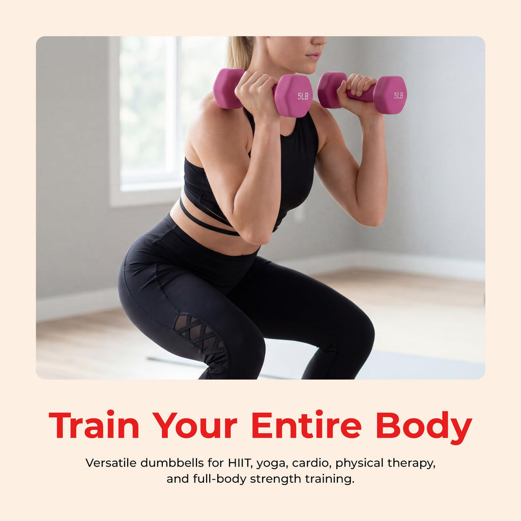 Neoprene Hex Dumbbell 2-10 lb Pair A259