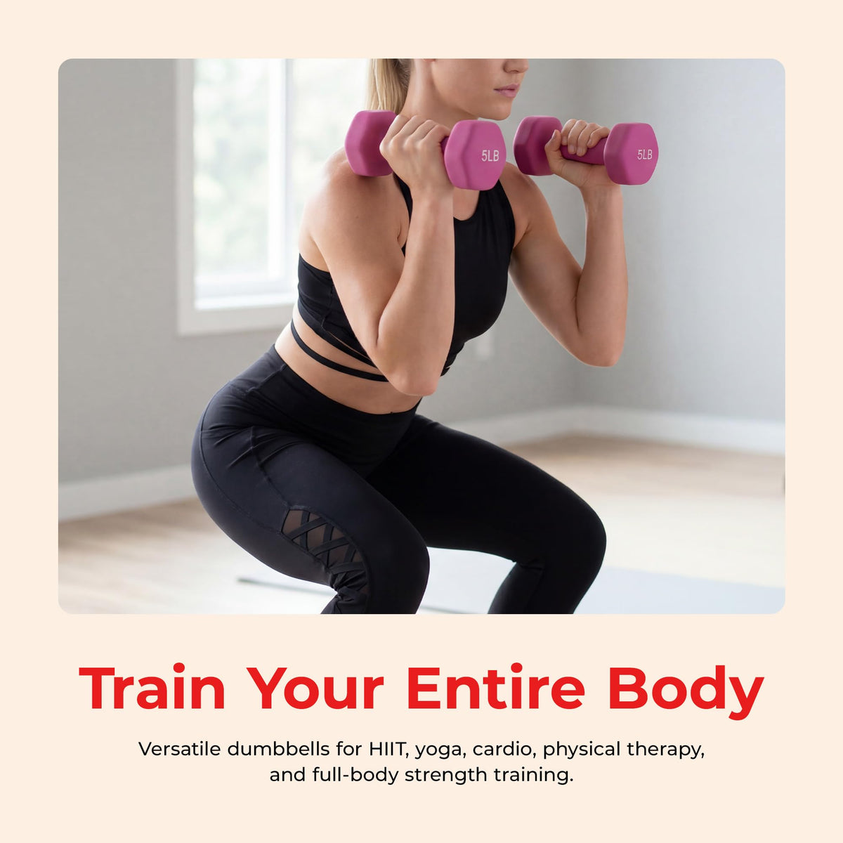 Neoprene Hex Dumbbell 2-10 lb Pair A259