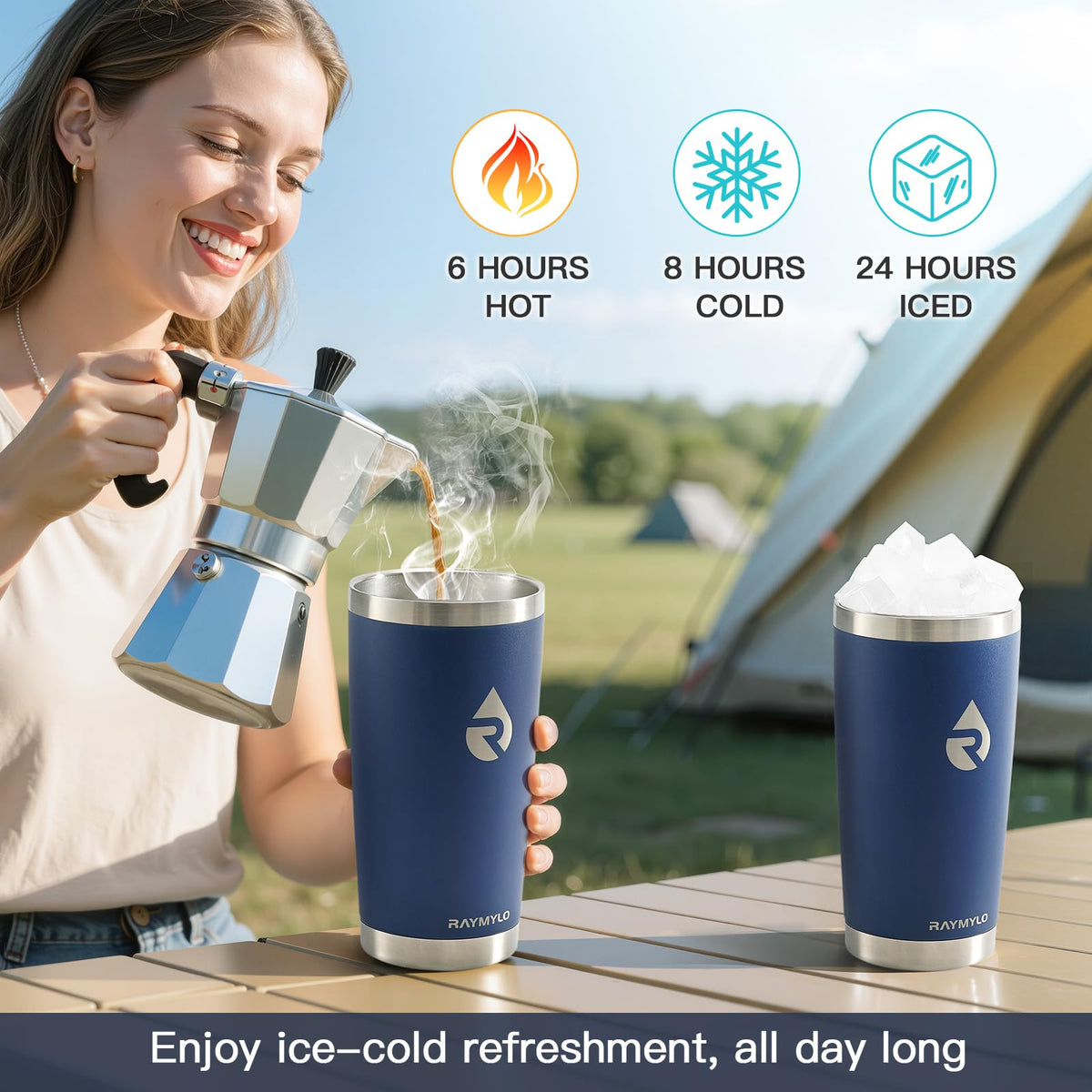 20oz Insulated Travel Coffee Tumbler H7660
