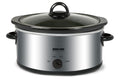 Oval Slow Cooker 3-Quart Glass Lid Enamel Stoneware Insert G43247