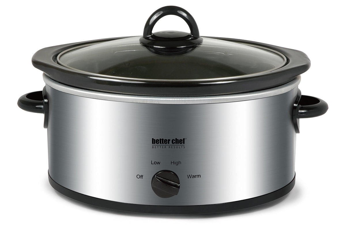 Oval Slow Cooker 3-Quart Glass Lid Enamel Stoneware Insert G43247