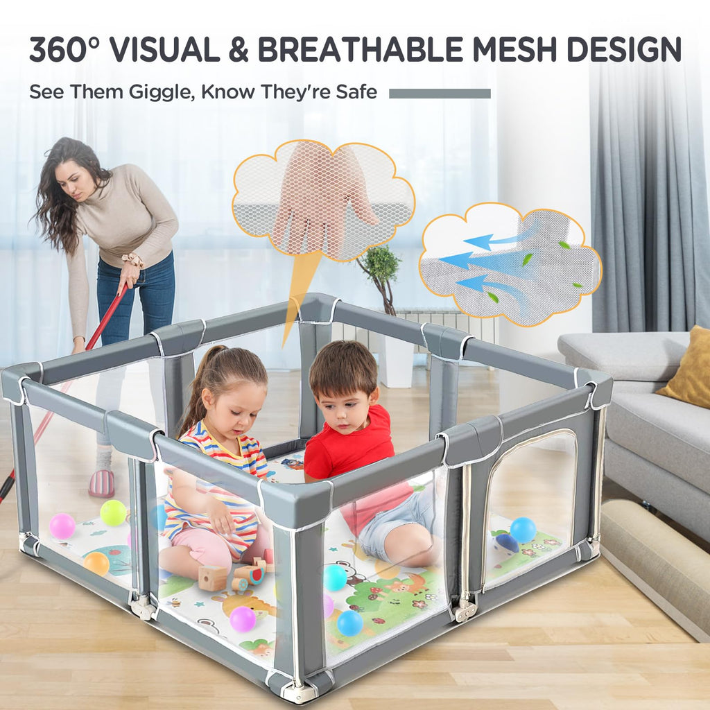 Foldable Baby Playpen with Mat T7089