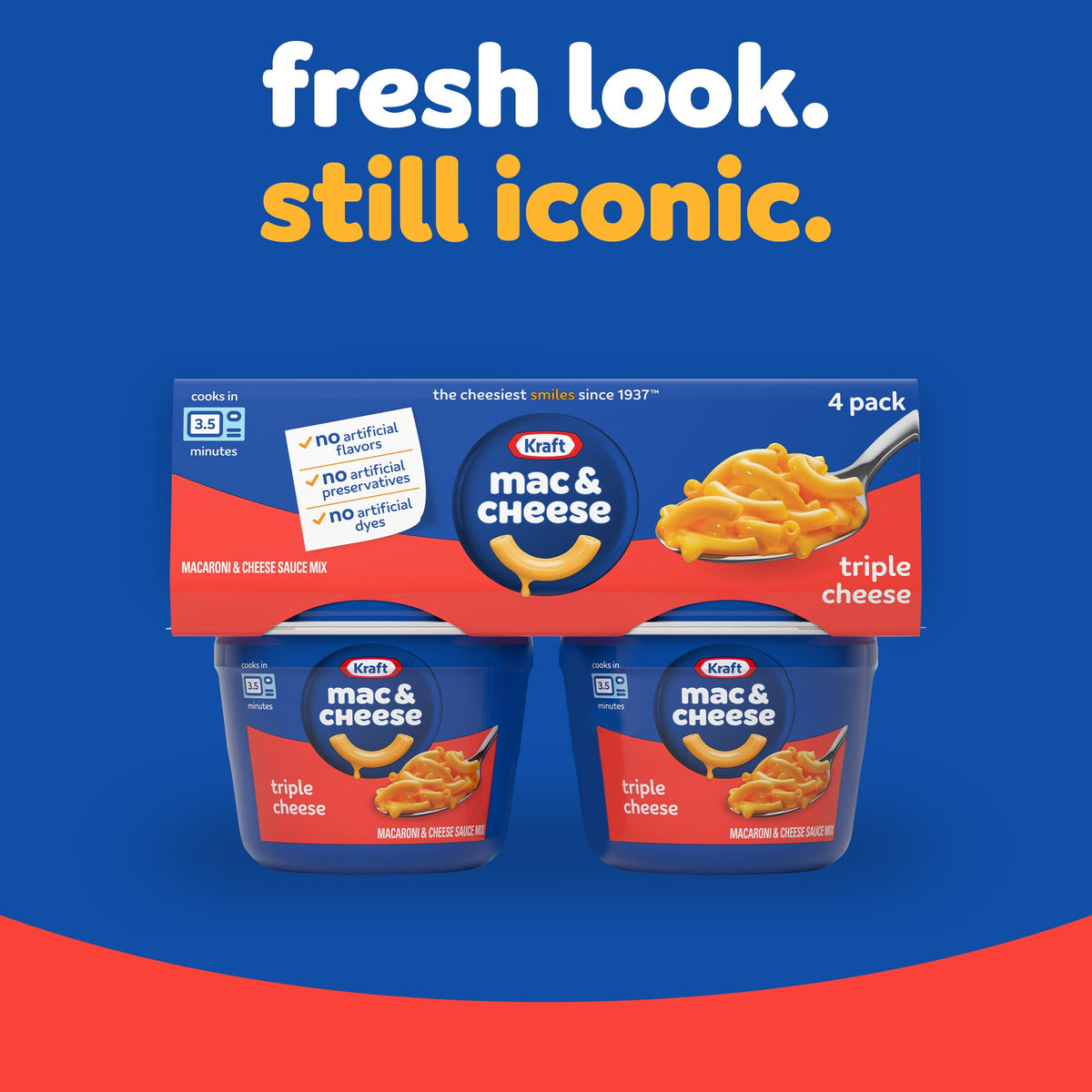 Triple Cheese Mac and Cheese 4 Microwaveable Cups F4270