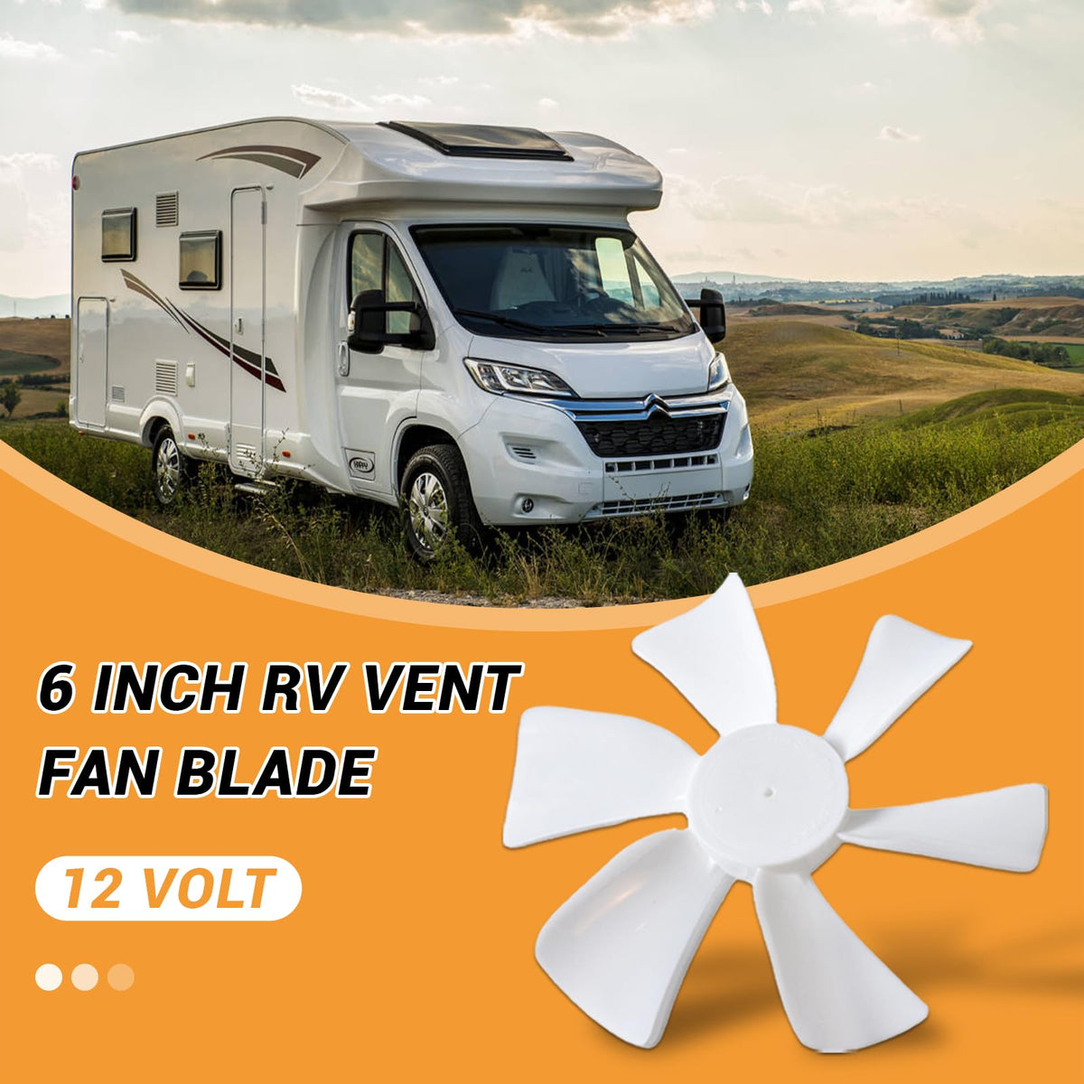 6 Inch RV Vent Fan Blade with D-Bore X5870