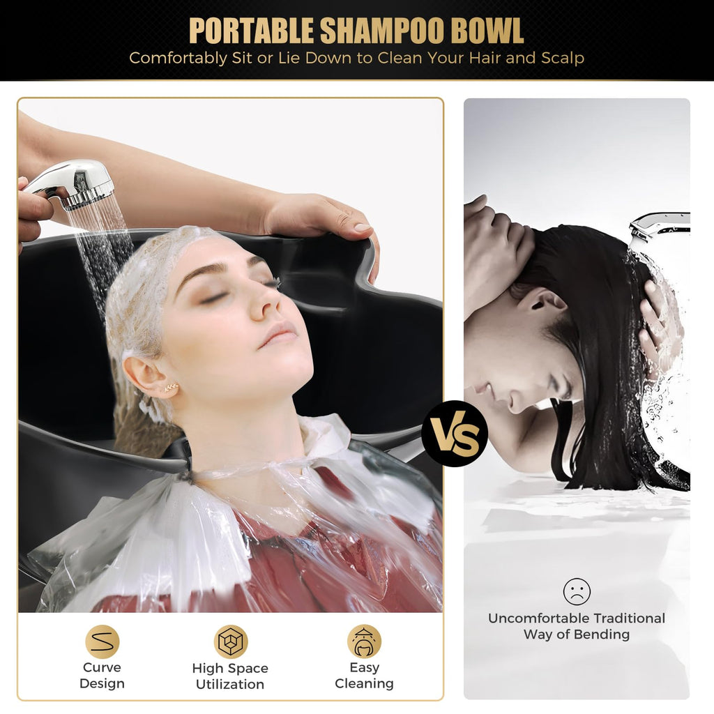 Portable Freestanding Upright Shampoo Basin D7030