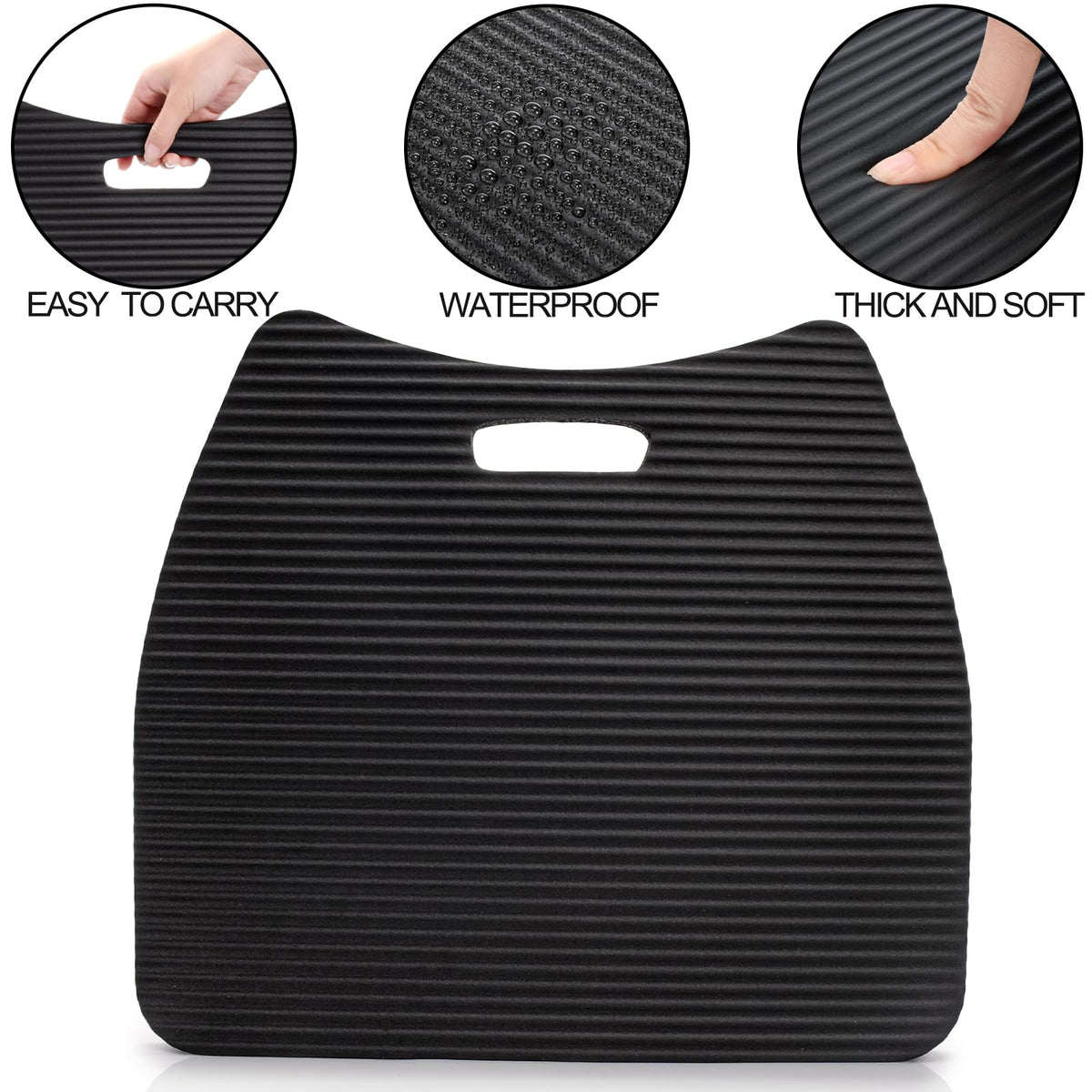 4 Pack Waterproof Portable Foam Stadium Seat Cushion with Handle A90459