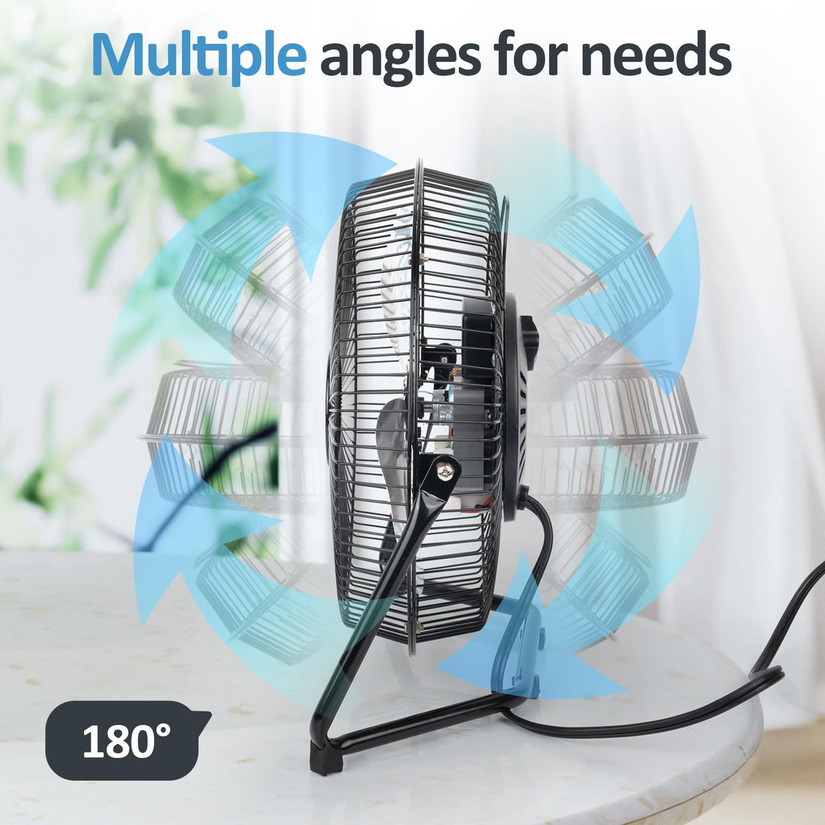 9 Inch Portable Metal Floor Fan N1374