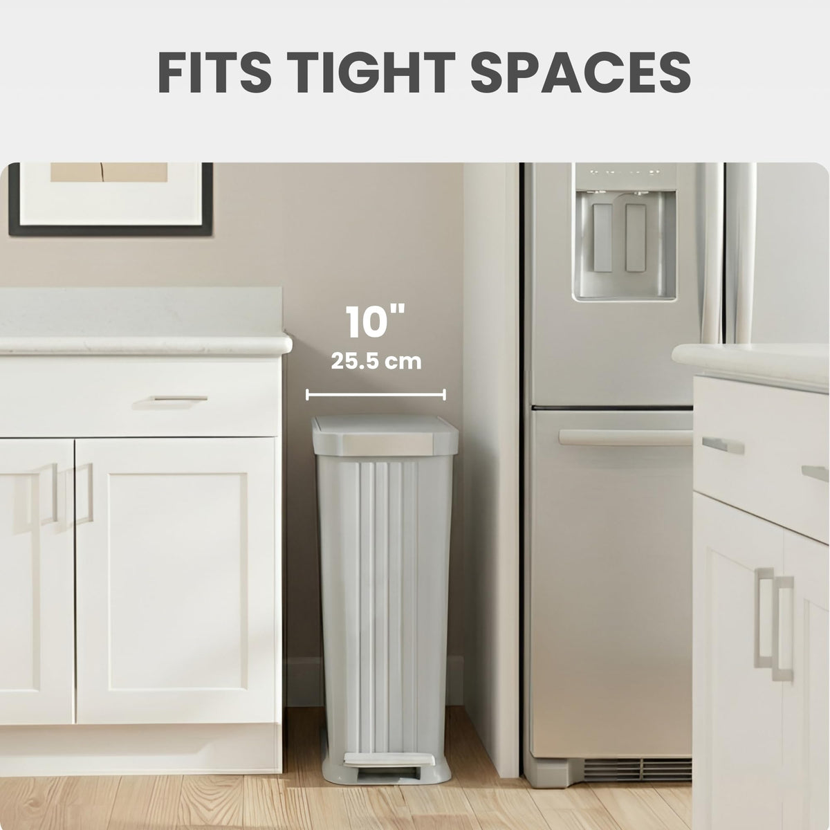 50 L Slim Step Pedal Kitchen Trash Can with Odor Filter W5044