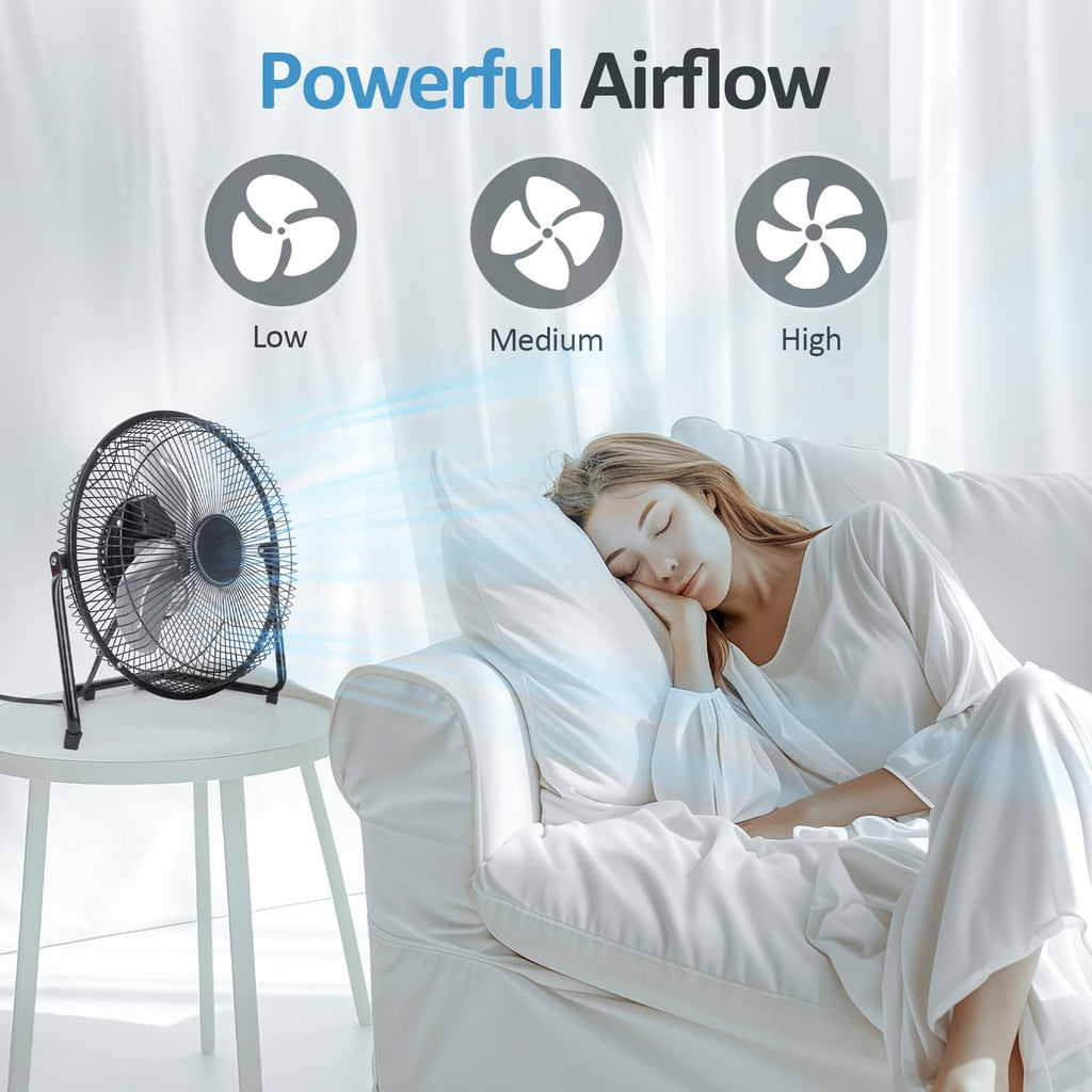 9 Inch Portable Metal Floor Fan N1374
