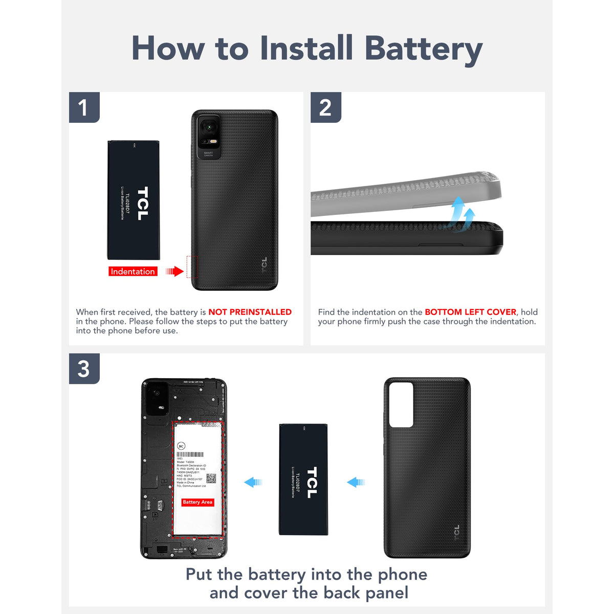 Unlocked Smartphone with 6.0" HD+ Display, 3+32GB, 3000mAh Battery, Android 13, Space Black I536389