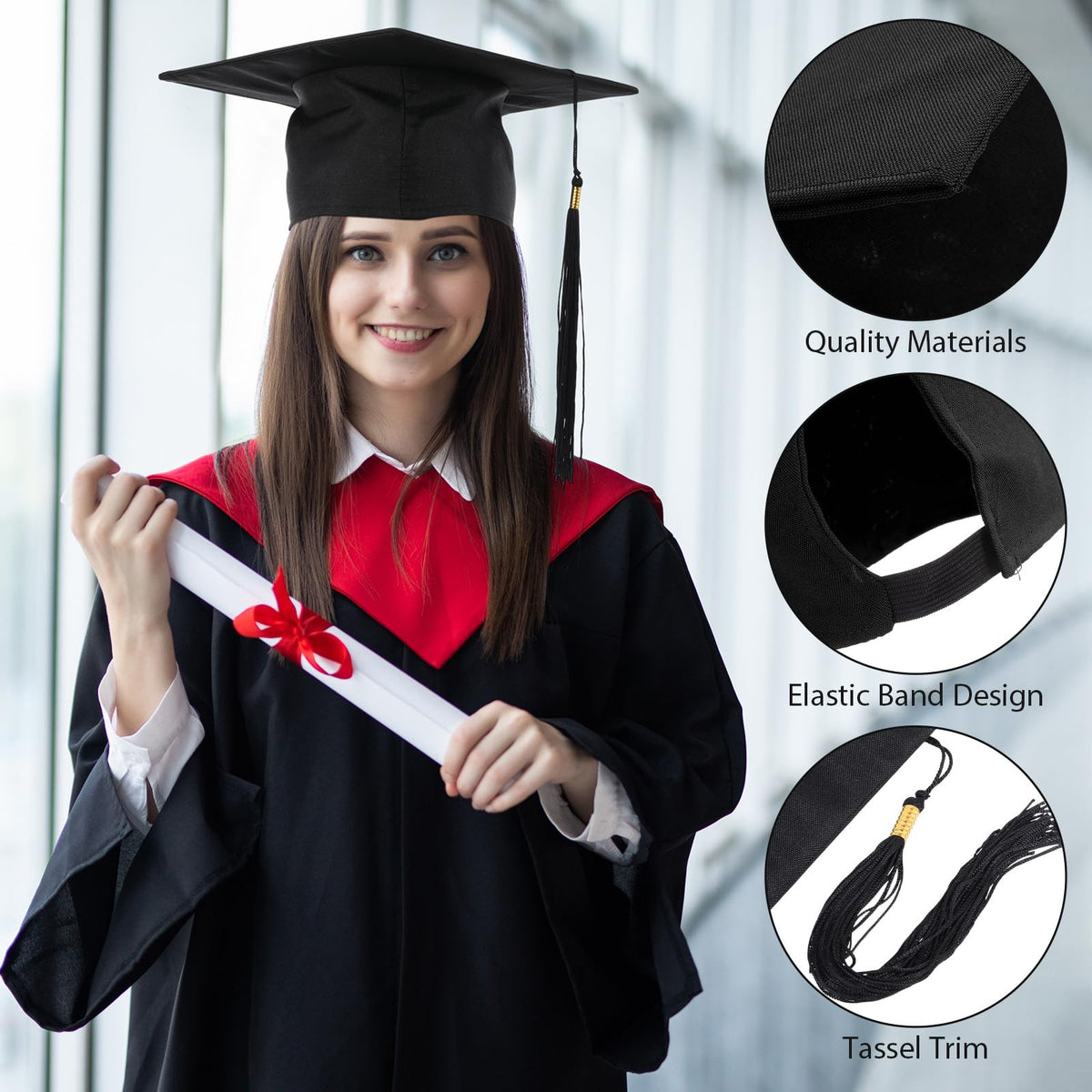 Graduation Cap Bulk Halloween Costume Accessory U672