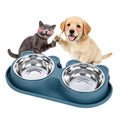 Stainless Steel Double Pet Bowls with Non-Slip Base X40615