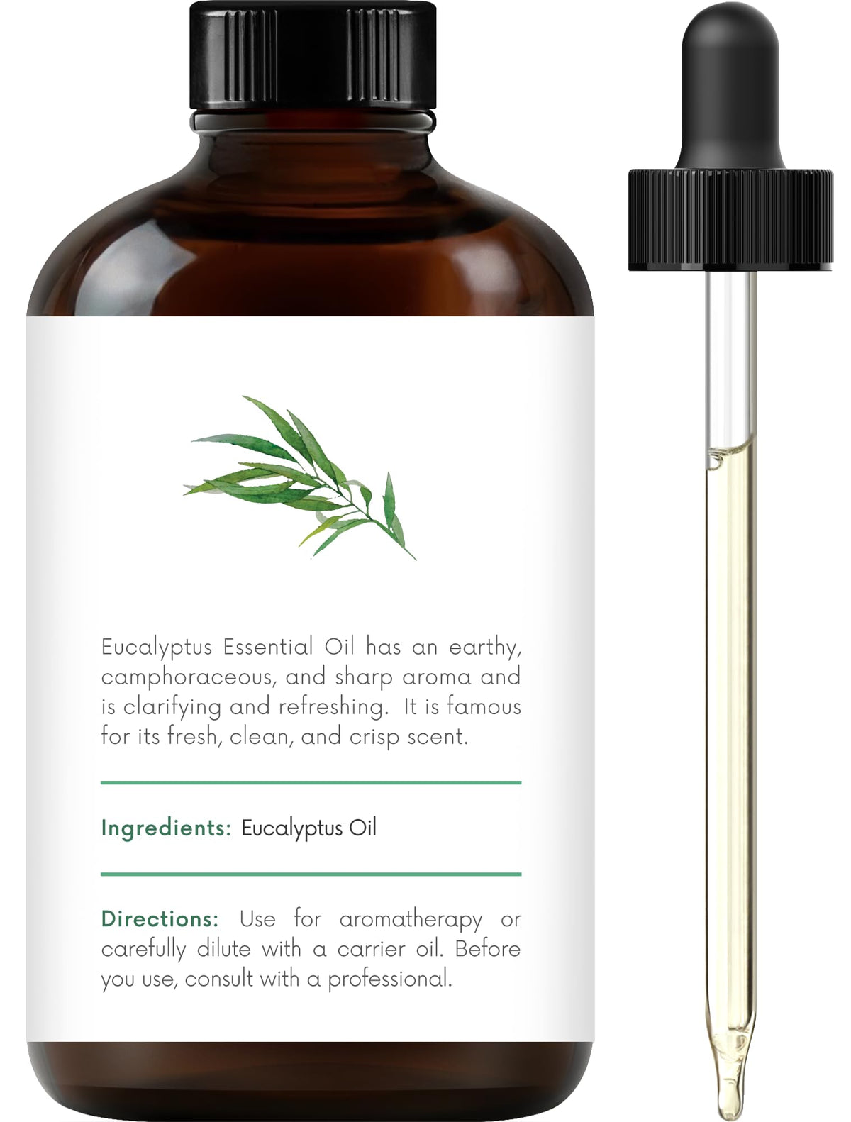 Eucalyptus Tea Tree and Lavender Essential Oil Set 4 Fl. Oz P487