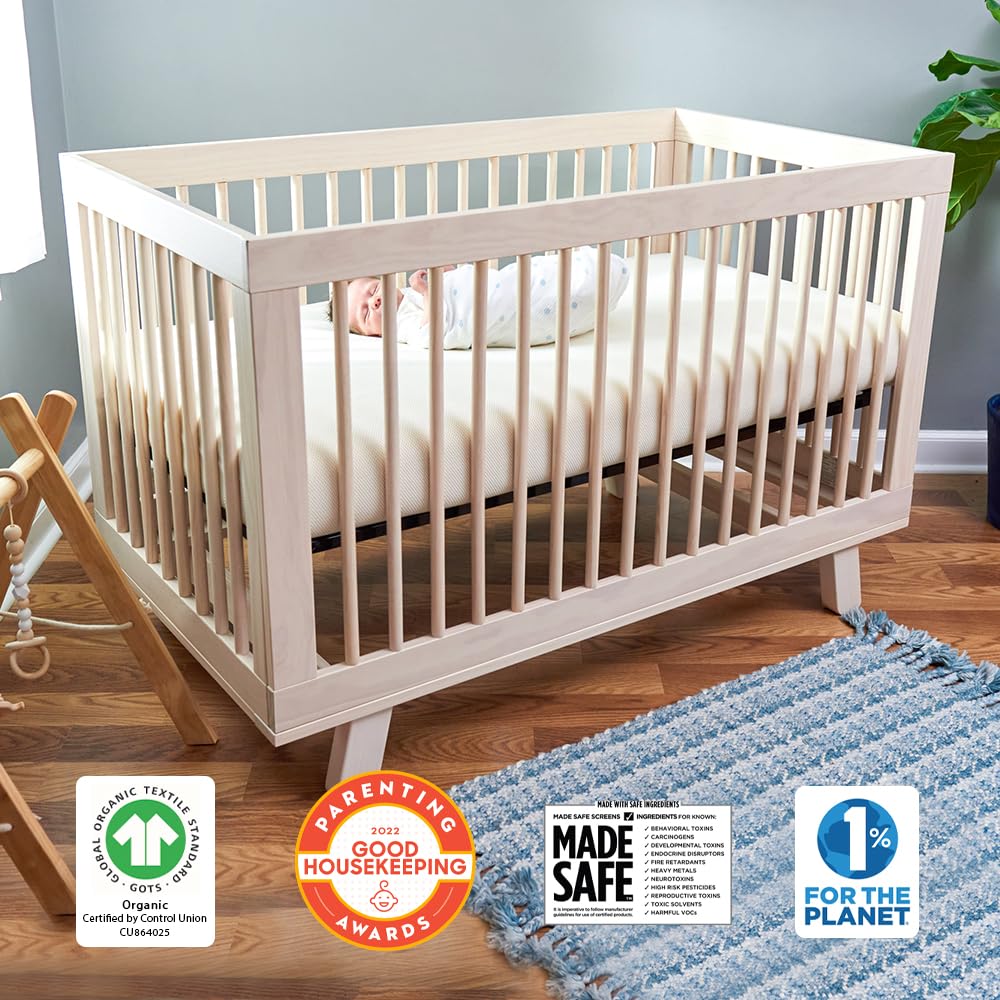 Organic 2-Stage 144 Coil Crib Mattress with Protector Pad F240835