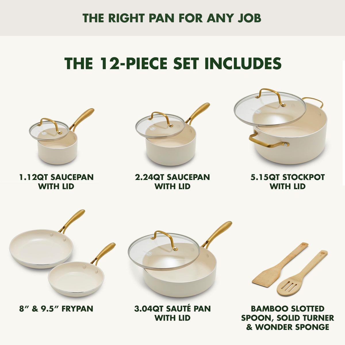 12 Piece Nonstick Ceramic Cookware Set D2853