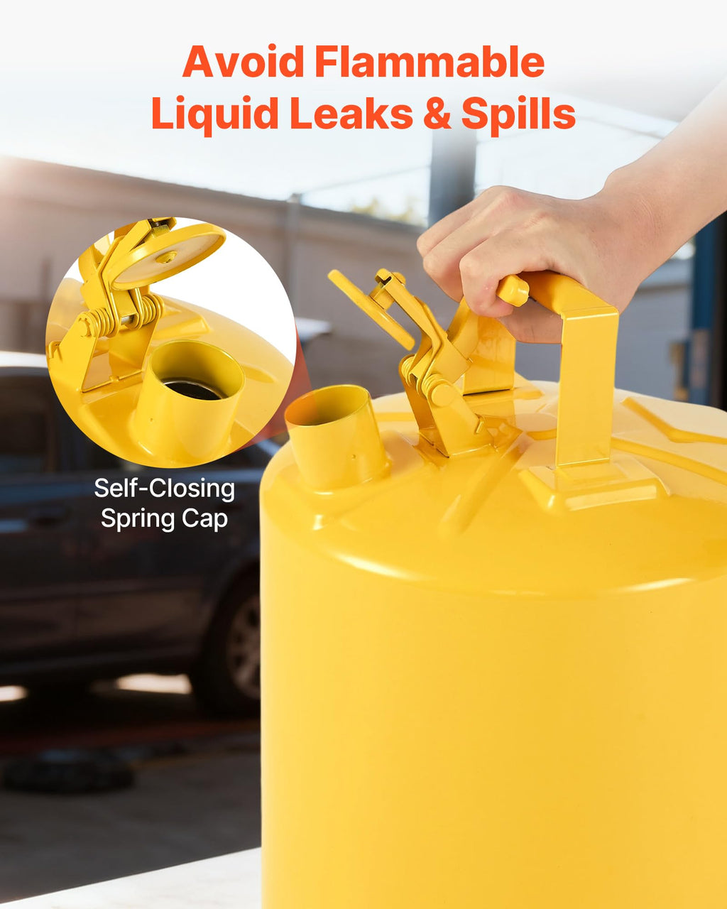 5 Gallon Type I Yellow Metal Container with Flame Arrester H47678