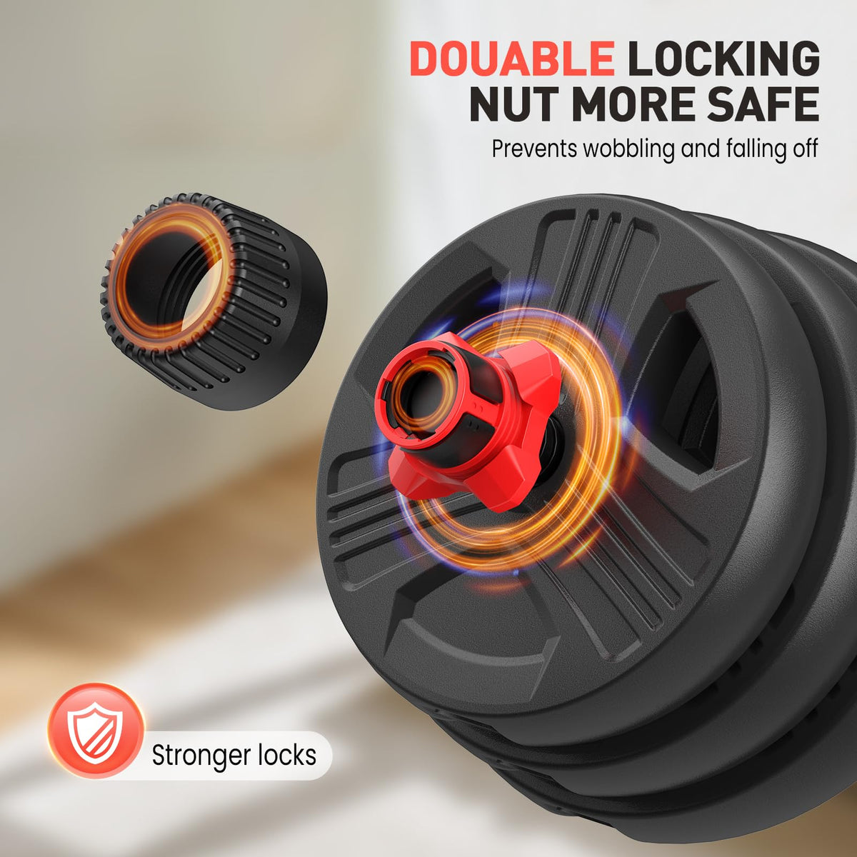 Adjustable Dumbbell Set 20/30/40/60/80 lb Free Weight Set Y51851