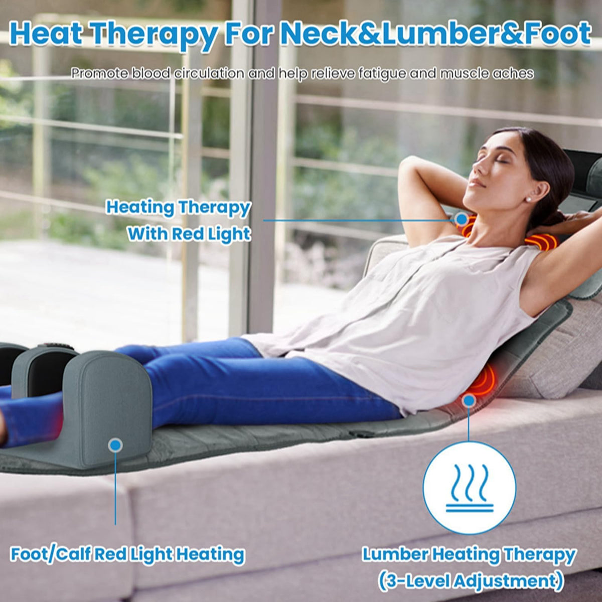Full Body Massage Mat with Heat J197